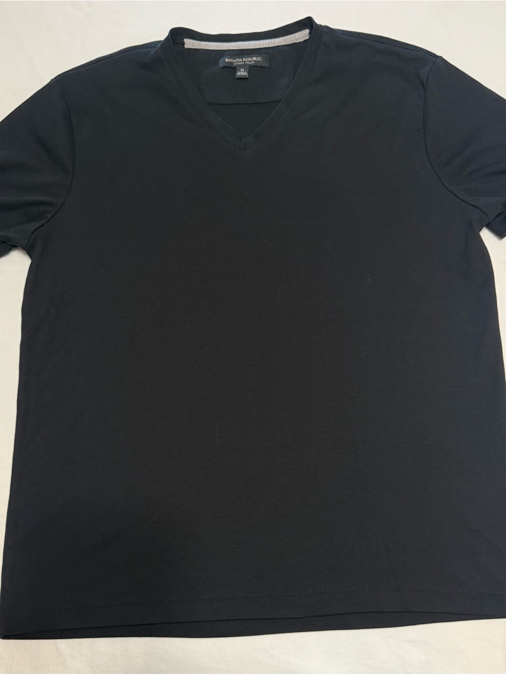 Banana Republic Black V-Neck Short Sleeve Tee